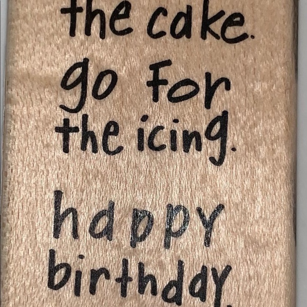 Happy Birthday Rubber Stamp